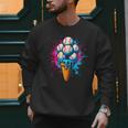 Baseball Ice Cream Drip Baseball Dad Sports Fan Youth Boys Men Sweatshirt