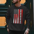 Baseball USA Flag Baseball Lover Baseball Dad Men Sweatshirt