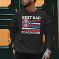 Best Dad Coach Ever Baseball Dad American Flag 4th Of July Men Sweatshirt Best Dad Coach Ever Baseball Dad American Flag 4th Of July Men Sweatshirt