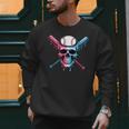 Cool Baseball Ice Cream Dripping Baseball Dad Baseball Lover Men Sweatshirt