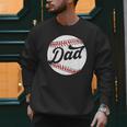 Dad Baseball Ball Vintage Groovy Baseball Daddy Fathers Day Men Sweatshirt