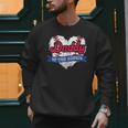 Daddy Of The Rookie Baseball Dad Retro Love Heart Birthday Men Sweatshirt