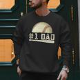 Number One Baseball Dad Fathers Day Baseball Player Dad Papa Men Sweatshirt