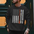 Retro Baseball Dad American Flag Father's Day 4th Of July Men Sweatshirt Retro Baseball Dad American Flag Father's Day 4th Of July Men Sweatshirt
