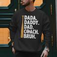 Retro Dada Daddy Dad Coach Bruh Baseball Dad Fathers Day Men Men Sweatshirt
