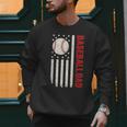 Vintage Baseball DAD American Flag Fathers Day 4th Of July Men Sweatshirt