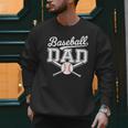 Vintage Baseball Dad Sport Lovers Batter Player Fathers Art Men Sweatshirt