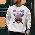 Baseball Dad Game Day Vibes Ice Cream Drip Baseball Daddy Men Sweatshirt Baseball Dad Game Day Vibes Ice Cream Drip Baseball Daddy Men Sweatshirt