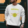 Softball Dad Just Like A Baseball Dad Player Premium Men Sweatshirt Softball Dad Just Like A Baseball Dad Player Premium Men Sweatshirt