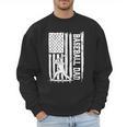 Baseball Dad American Flag Papa Daddy Happy Father's Day Men Sweatshirt