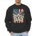 Baseball Dad American USA Flag Dada Men Baseball Fathers Day Men Sweatshirt