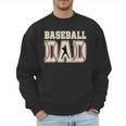 Baseball Dad Distressed Bold Stitch Graphic Sports Father Men Sweatshirt Baseball Dad Distressed Bold Stitch Graphic Sports Father Men Sweatshirt