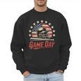 Baseball Dad Game Day USA Flag Men Sweatshirt