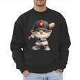 Baseball Dad Gnome With Baseball Bat For Grandpa Life Men Sweatshirt