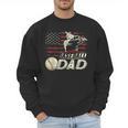 Baseball Dad US Flag For Dad Men Patriotic Fathers Day Men Sweatshirt