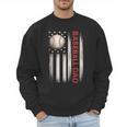 Baseball DAD USA American Flag Fathers Day 4th Of July Men Sweatshirt