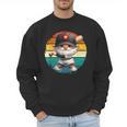 Baseball Grandpa Gnome On A Retro Sunset For Baseball Dad Men Sweatshirt Baseball Grandpa Gnome On A Retro Sunset For Baseball Dad Men Sweatshirt