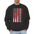 Baseball USA Flag Baseball Lover Baseball Dad Men Sweatshirt