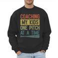 Coaching My Kids One Pitch At A Time Vintage Baseball Dad Men Sweatshirt Coaching My Kids One Pitch At A Time Vintage Baseball Dad Men Sweatshirt