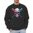 Cool Baseball Ice Cream Dripping Baseball Dad Baseball Lover Men Sweatshirt