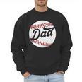 Dad Baseball Ball Vintage Groovy Baseball Daddy Fathers Day Men Sweatshirt
