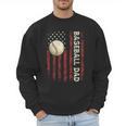 Fathers Day Baseball Dad USA Flag For Dad Men Baseball Men Sweatshirt