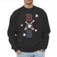 Patriotic Baseball Dad Father's Day Red Blue Star Men Sweatshirt Patriotic Baseball Dad Father's Day Red Blue Star Men Sweatshirt
