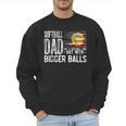 Softball Dad Like A Baseball Dad Retro US Flag Father's Day Men Sweatshirt
