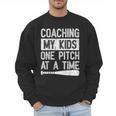 Vintage Coaching My Kids One Pitch At A Time Baseball Dad Men Sweatshirt Vintage Coaching My Kids One Pitch At A Time Baseball Dad Men Sweatshirt