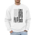 Baseball Dad American Flag Grunge Retro Vintage Father Raglan Baseball Tee Men Sweatshirt
