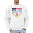 Baseball Dad Ice Cream Drip Father American Flag 4th Of July Men Sweatshirt