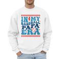 In My Baseball Papa Era Groovy Baseball Dad Family Matching Men Sweatshirt