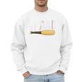 Baseball Player Dad Papa Number One Baseball Dad Fathers Day Premium Men Sweatshirt