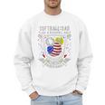 Softball Dad Like A Baseball Dad 4th Of July USA Retro Flag Premium Men Sweatshirt