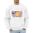 Softball Dad Like A Baseball Dad With Bigger Balls Sport Dad Premium Men Sweatshirt