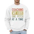 Vintage Baseball Dad Coaching My Kids One Pitch At A Time Men Sweatshirt Vintage Baseball Dad Coaching My Kids One Pitch At A Time Men Sweatshirt