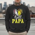 Ball Papa Softball Baseball Dad Daddy Men Sweatshirt