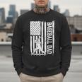Baseball Dad American Flag Papa Daddy Happy Father's Day Men Sweatshirt