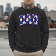Baseball Dad Bold Varsity Style Letters Sport Themed Men Sweatshirt