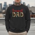 Baseball Dad Camouflage Camo Flag Military Father's Day Men Sweatshirt