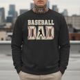 Baseball Dad Distressed Bold Stitch Graphic Sports Father Men Sweatshirt Baseball Dad Distressed Bold Stitch Graphic Sports Father Men Sweatshirt