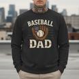 Baseball Dad Fathers Day American USA Flag Men Boys Kids Men Sweatshirt