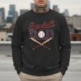 Baseball Dad Father's Day Vintage Retro Sarcastic Dad Men Sweatshirt