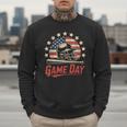 Baseball Dad Game Day USA Flag Men Sweatshirt