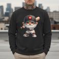 Baseball Dad Gnome With Baseball Bat For Grandpa Life Men Sweatshirt