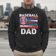 Baseball Dad For Men American Flag 4th Of July Fathers Day Men Sweatshirt Baseball Dad For Men American Flag 4th Of July Fathers Day Men Sweatshirt