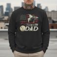 Baseball Dad US Flag For Dad Men Patriotic Fathers Day Men Sweatshirt