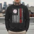 Baseball Dad USA American Flag Men Daddy Fathers Day Men Sweatshirt Baseball Dad USA American Flag Men Daddy Fathers Day Men Sweatshirt