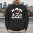 Baseball Gnome Grandpa With Sayings For Baseball Dad Coach Men Sweatshirt