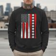 Baseball USA Flag Baseball Lover Baseball Dad Men Sweatshirt